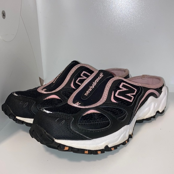 Sneakers Slides Womens 6 Black Pink 